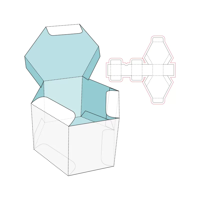 hexagon favor box