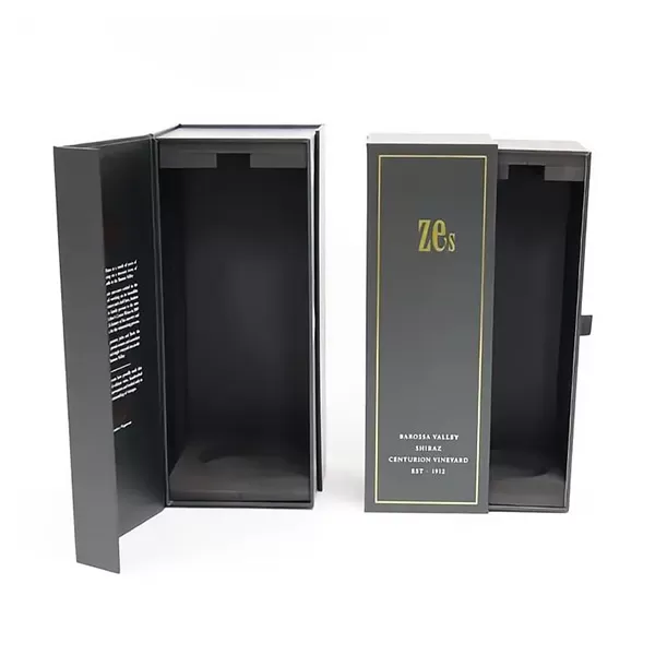 Soft Touch Whisky Box with Magnetic Closure & Drawer Style Box