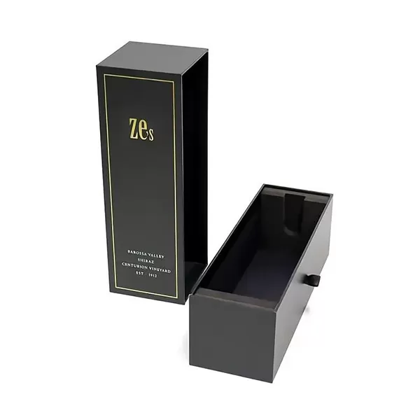 Soft Touch Whisky Box with Magnetic Closure & Drawer Style Box