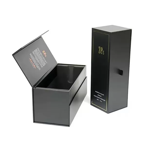 Soft Touch Whisky Box with Magnetic Closure & Drawer Style Box