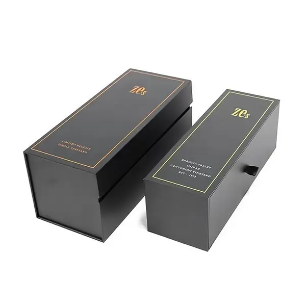 Soft Touch Whisky Box with Magnetic Closure & Drawer Style Box