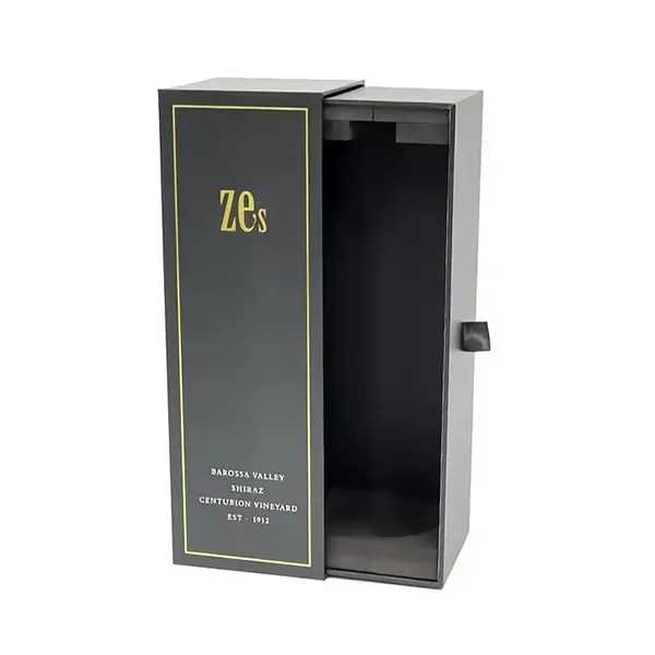 Soft Touch Whisky Box with Magnetic Closure & Drawer Style Box