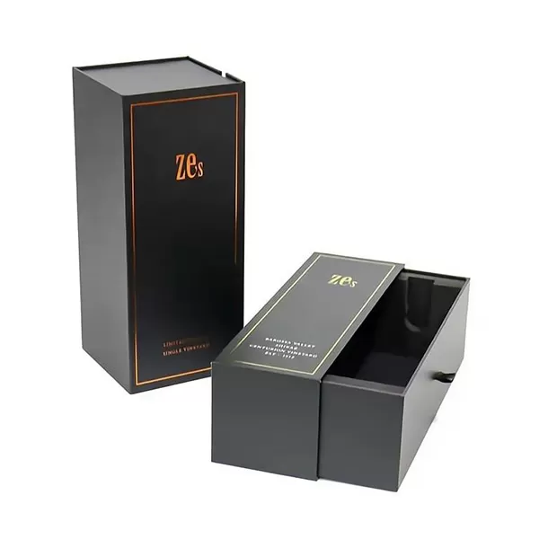 Soft Touch Whisky Box with Magnetic Closure & Drawer Style Box