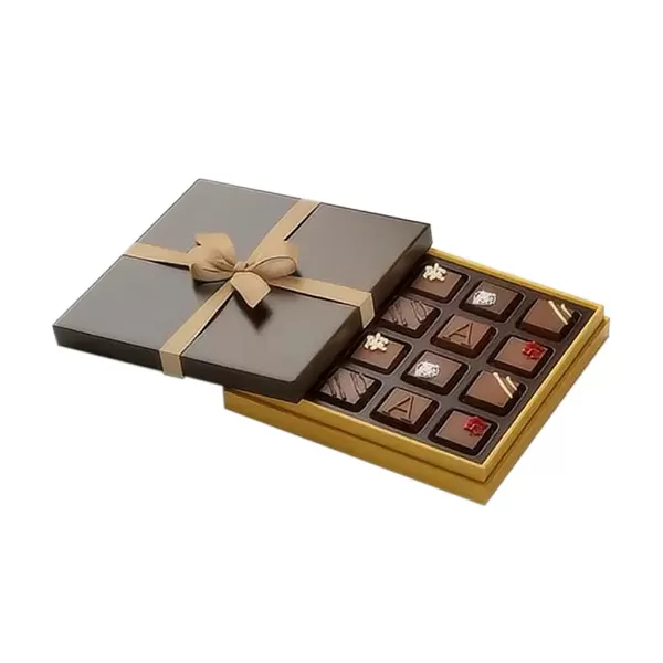 Luxury Chocolate Lid-Off Box with Ribbon