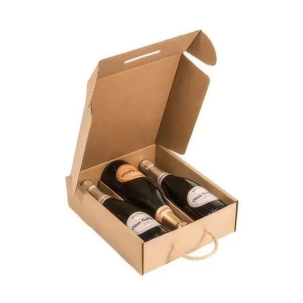 3 Bottles/Corrugated Kraft Wines Box